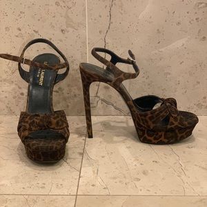 Saint Laurent Platform in Leopard